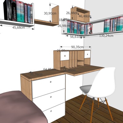 Décoration intérieure, aménagement, rénovation et suivi de chantier Chambre parentale Lyon Caluire, style scandinave contemporain élégant et naturel - Chambre fille rose