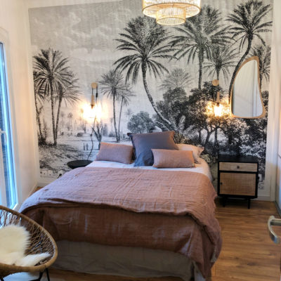 Chambre qui fait rêver - aménagement et décoration intérieure d'une chambre de style ethnic chic à Lyon - Réalisation agence Vertinea, Anne-Sophie Coulloumme-Labarthe Décoratrice d'intérieur Lyon