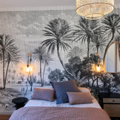 Chambre qui fait rêver - aménagement et décoration intérieure d'une chambre de style ethnic chic à Lyon - Réalisation agence Vertinea, Anne-Sophie Coulloumme-Labarthe Décoratrice d'intérieur Lyon